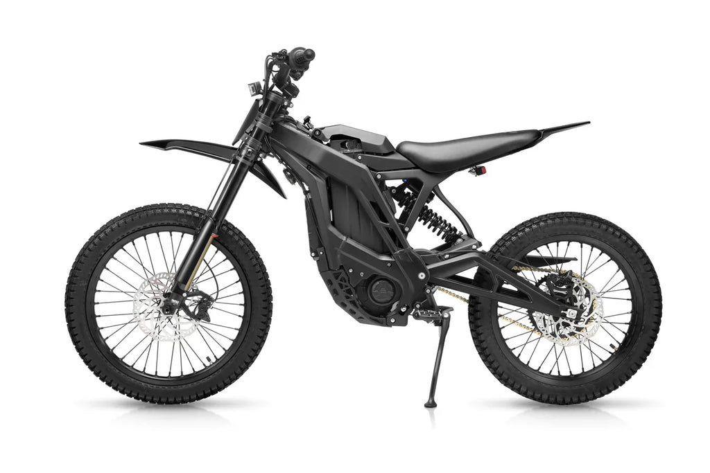Black electric bike on a white background