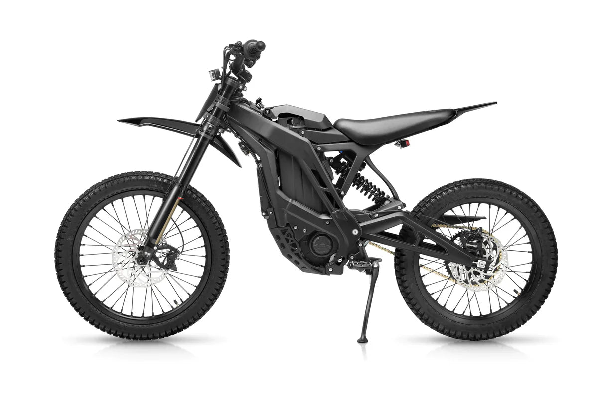 Black electric bike on a white background