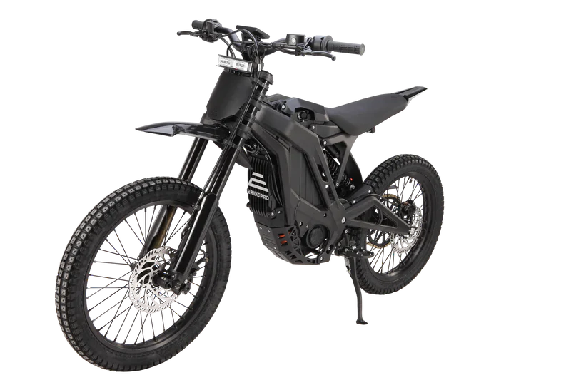 Black electric bike on a white background