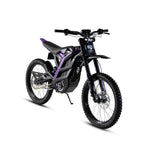 Electric bike with purple accents on a white background
