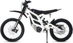 White off-road bike with black accents on a white background