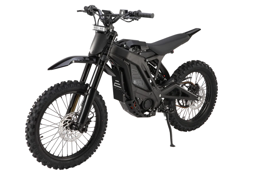 Black electric bike on a white background