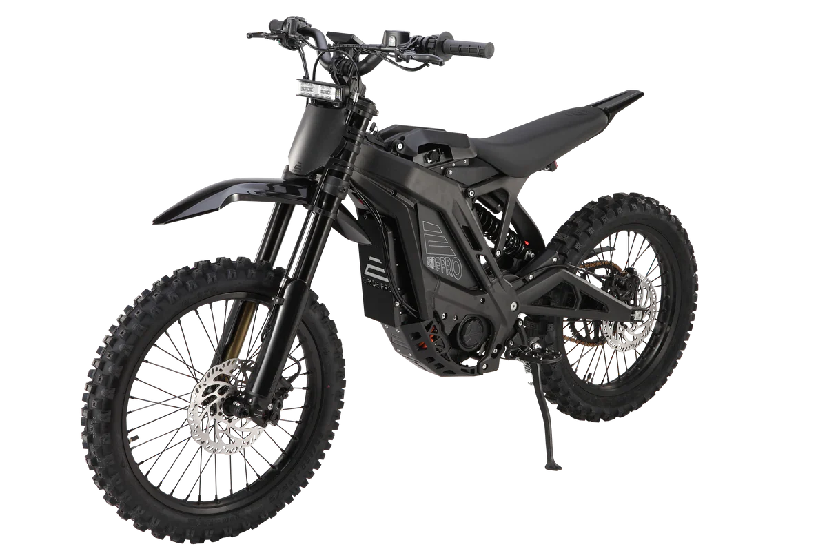 Black electric bike on a white background