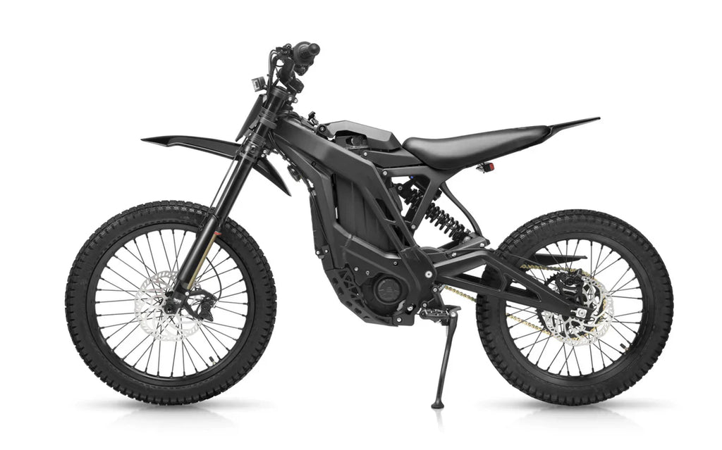 Black electric bike on a white background