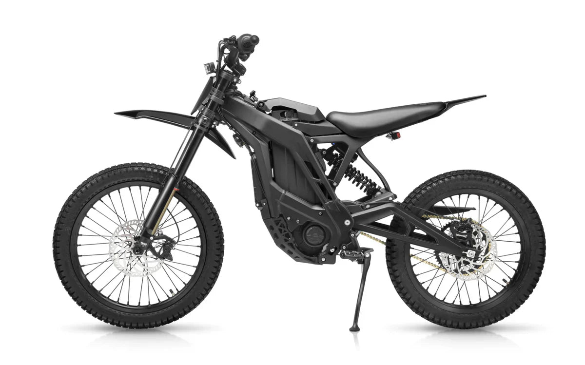 Black electric bike on a white background