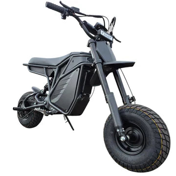 Black electric bike on a white background