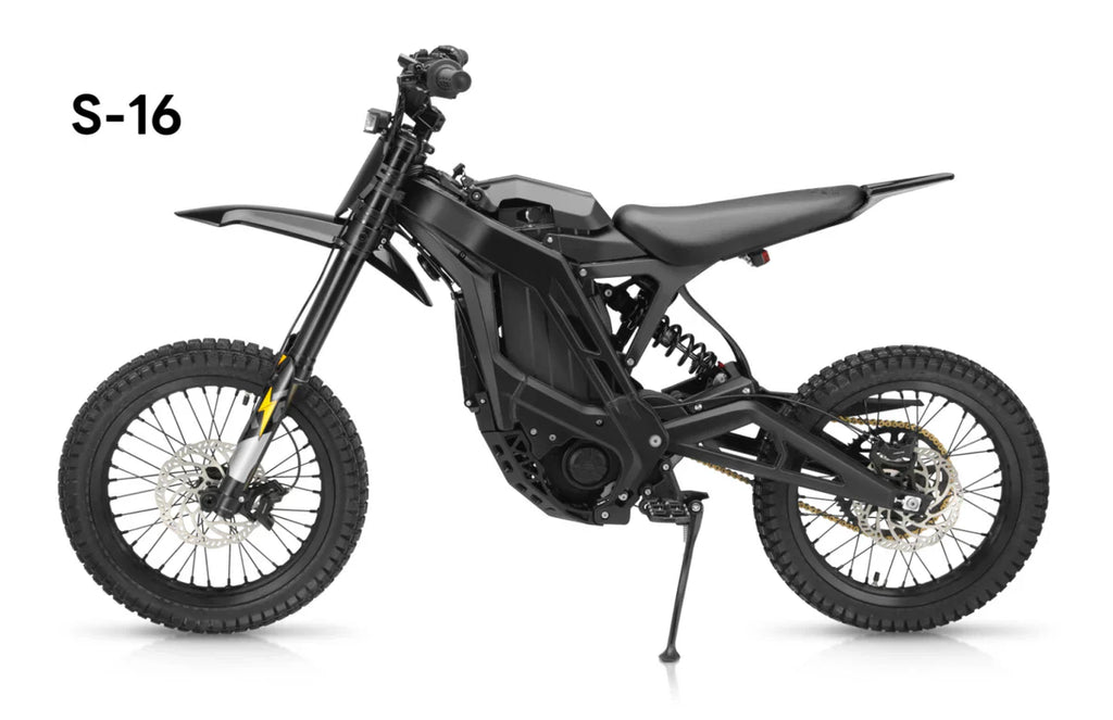 Black electric bike on a white background