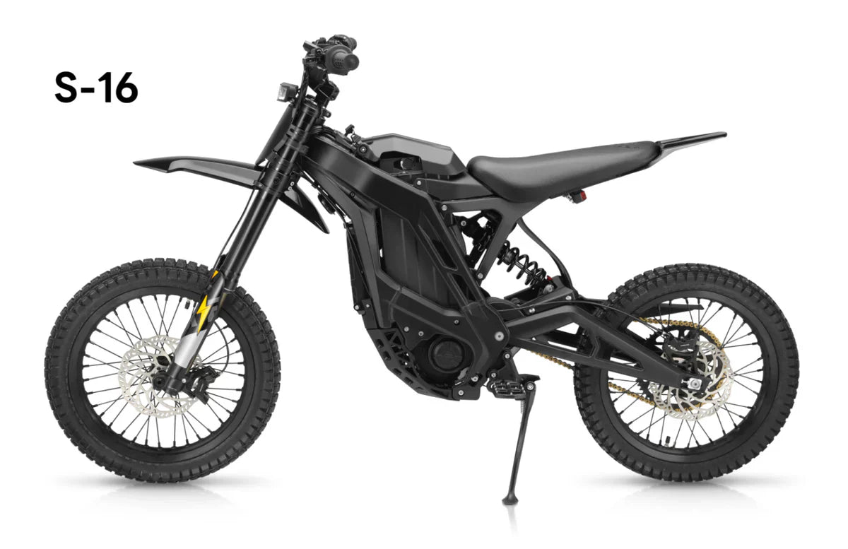 Black electric bike on a white background