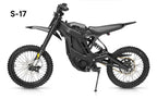Black electric bike model S-17 on a white background