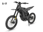 Black electric bike model S-17 on a white background