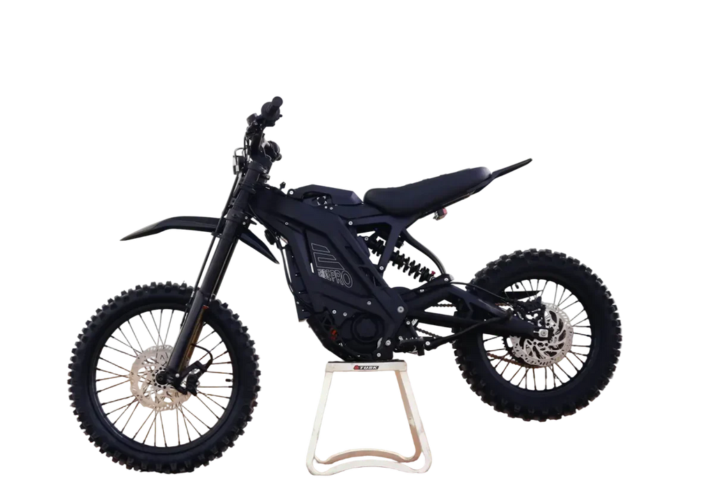 Black electric bike on a white background