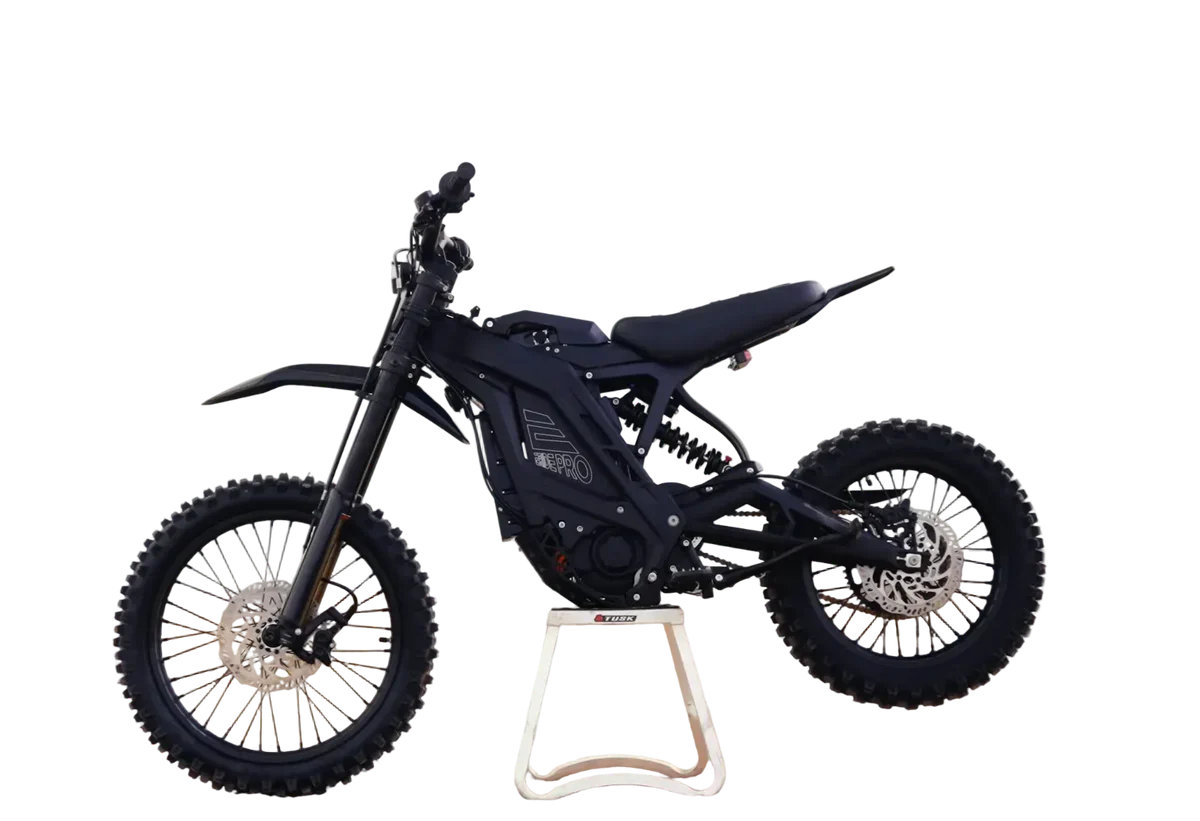 Black electric bike on a white background