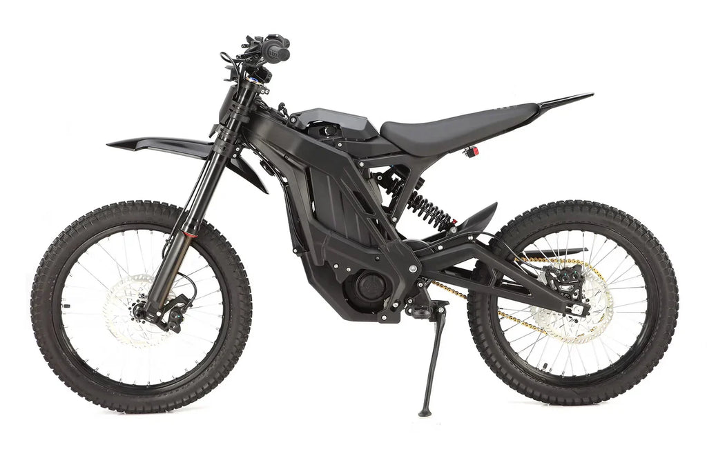 Black electric bike on a white background