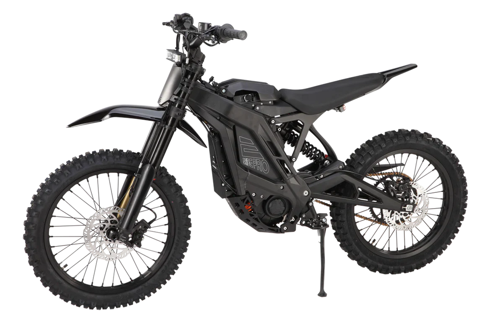 Black electric bike on a white background
