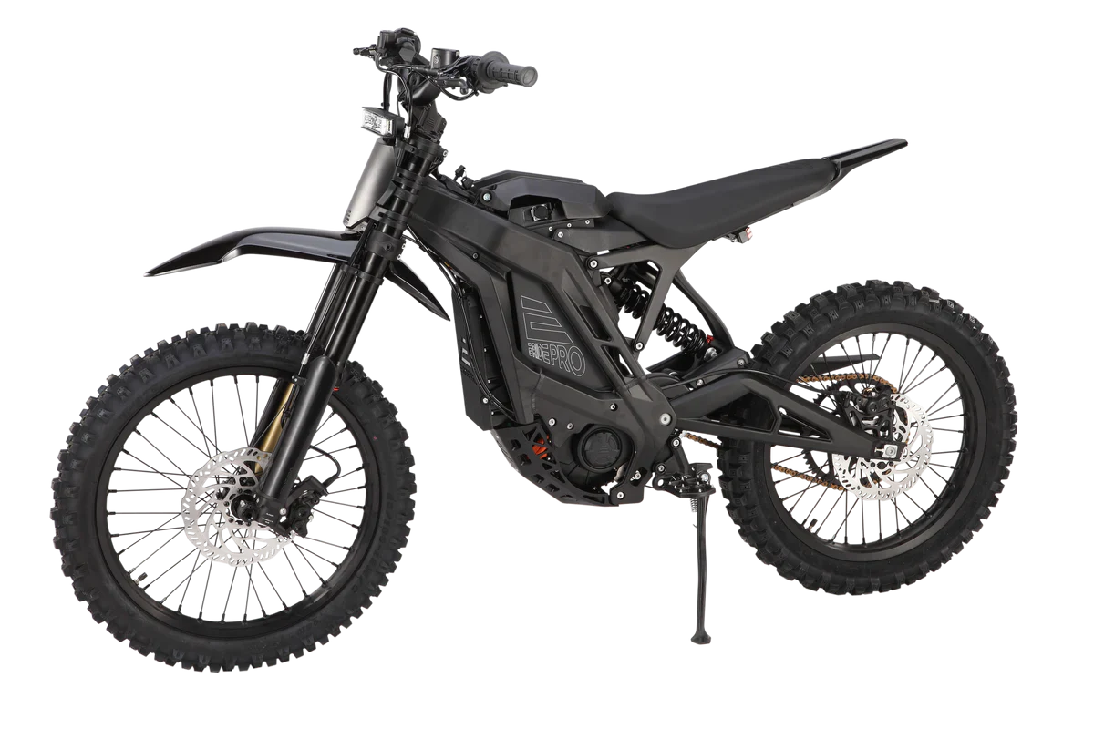 Black electric bike on a white background