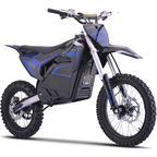 Black and blue electric bike on a white background